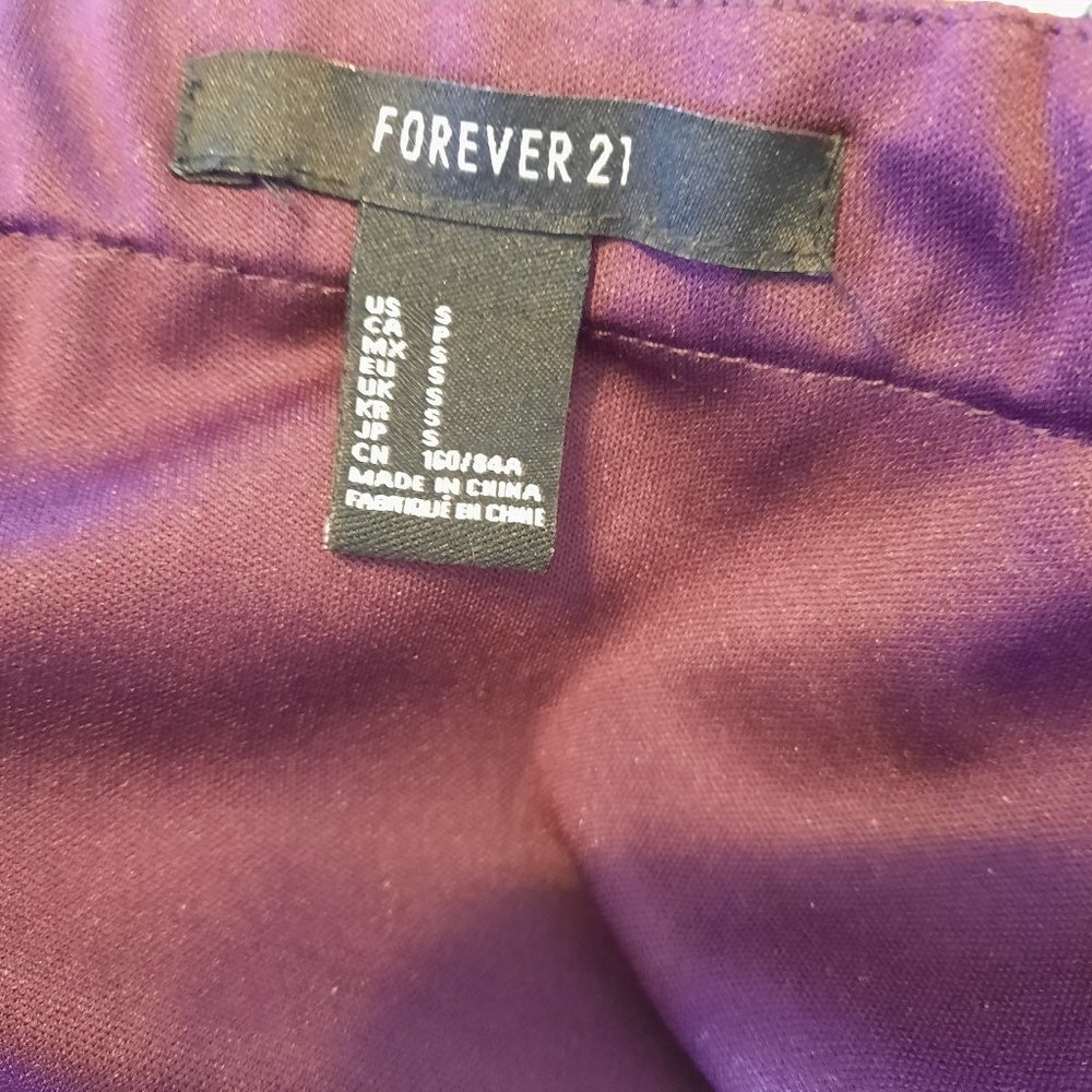 Forever 21 Burgundy Floral Strapless Mini Dress - Picture 9 of 11